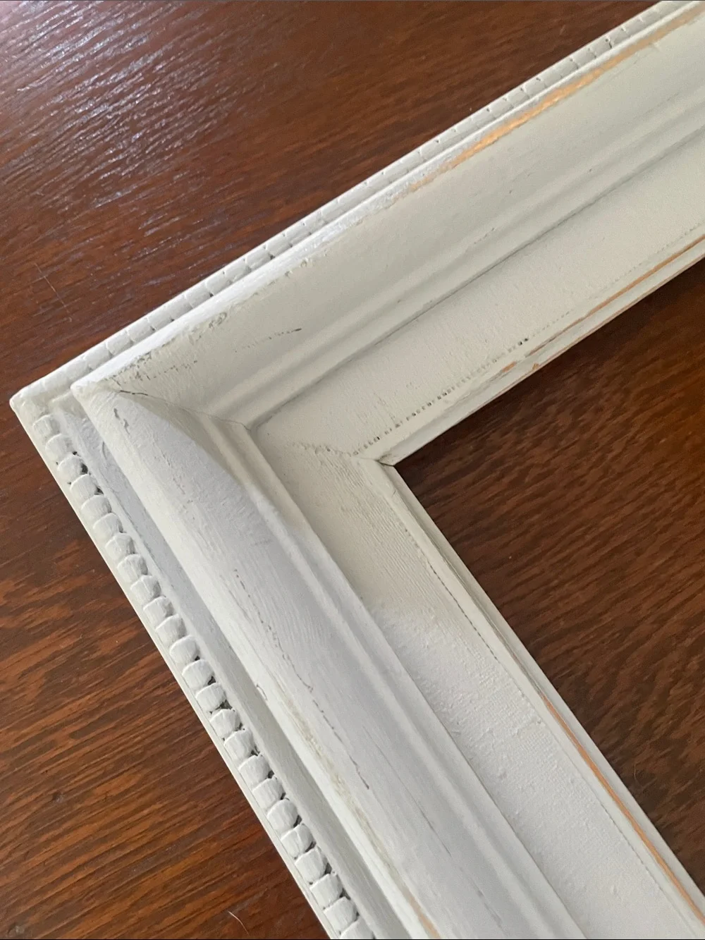 Distressed grey  Decorative Wood Picture Frame - open